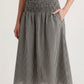 Pippa Gingham Shirred Waist Maxi Skirt