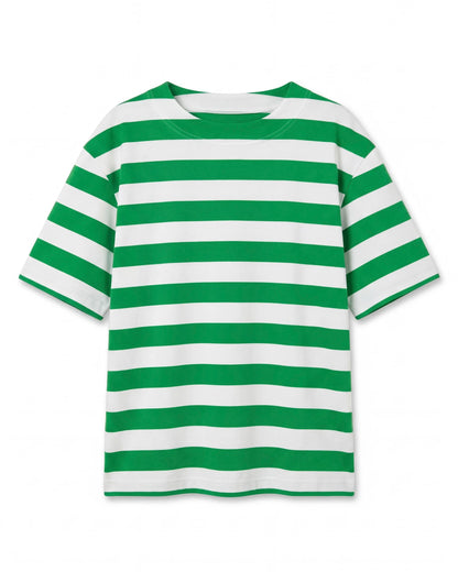Terry Boxy Stripe T Shirt