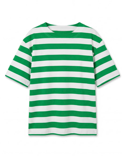 Terry Boxy Stripe T Shirt