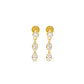 Talis Chains CZ Two Drop Huggies