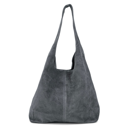 Suede Leather Slouchy Handbag
