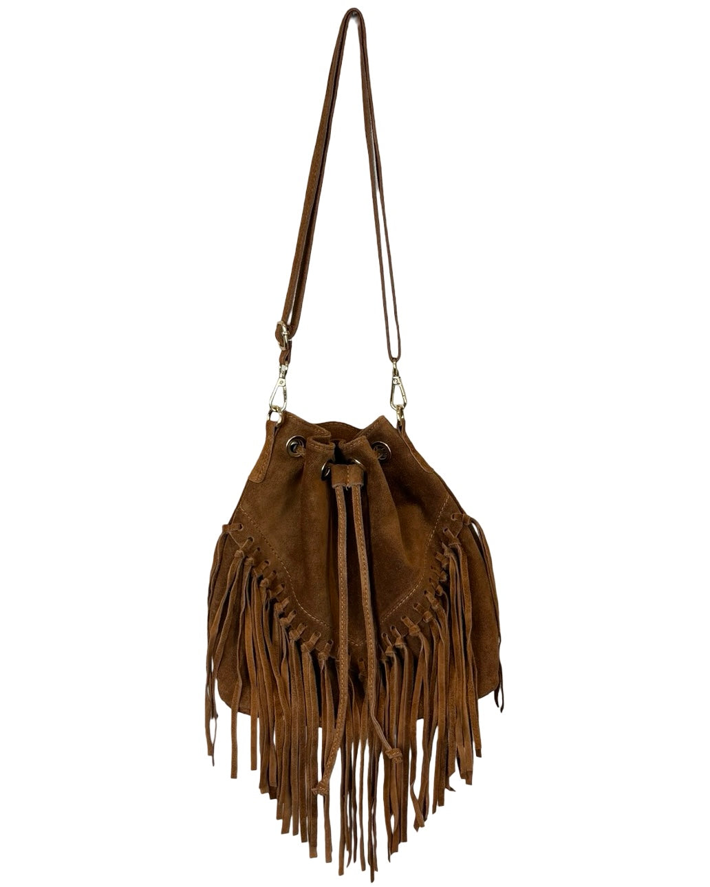 Suede Tassel Crossbody Bag