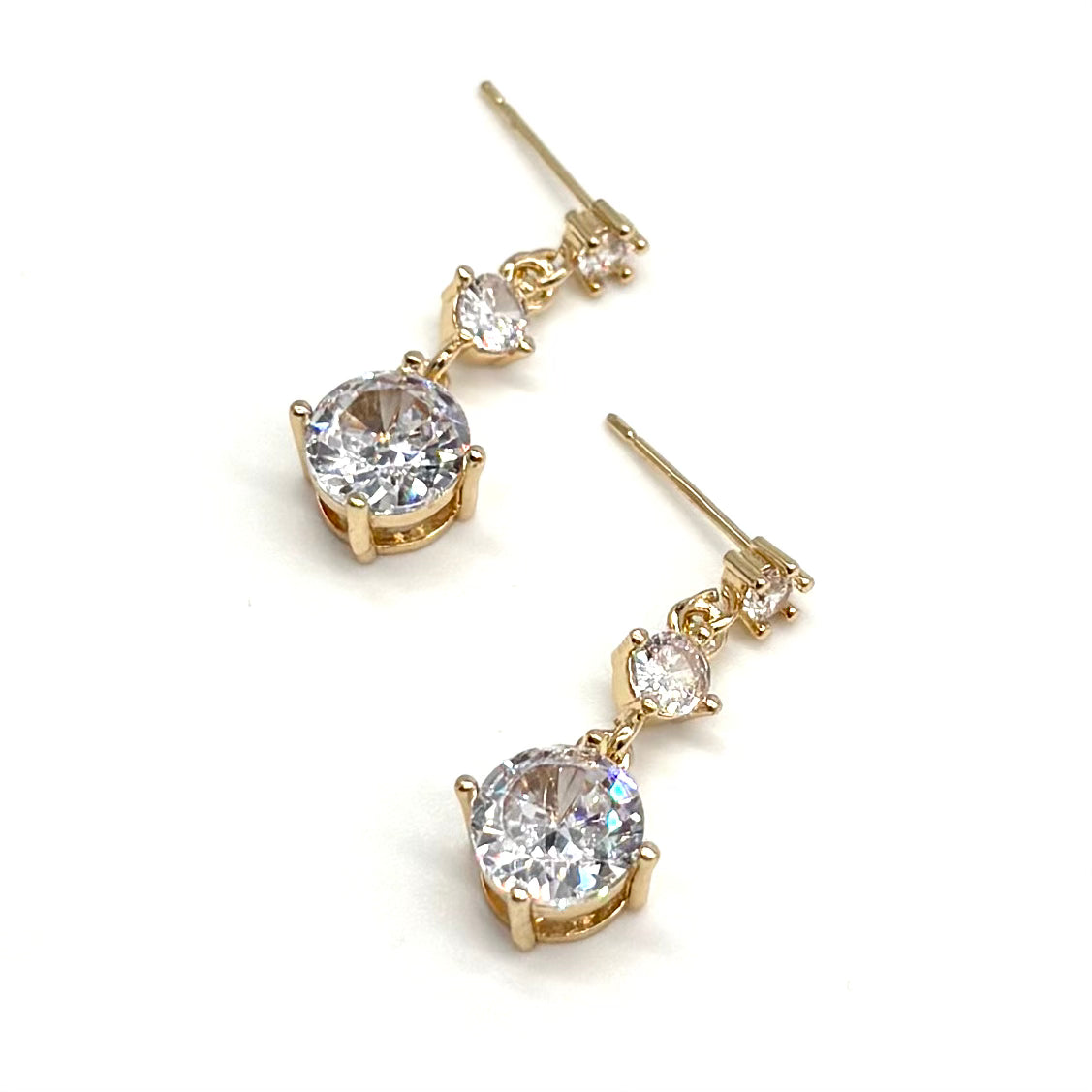 Crystal Trilogy Drop Earrings