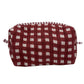 Gingham Trio Vanity Block Print Cosmetic Bags