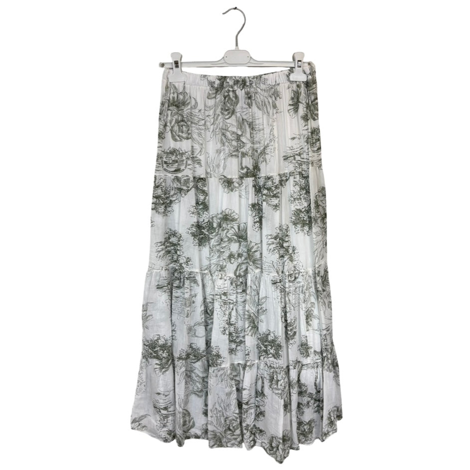 Lois Toile Print Tiered Skirt
