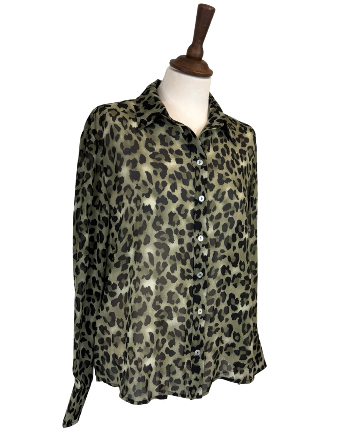 Anna Sheer Leopard Shirt