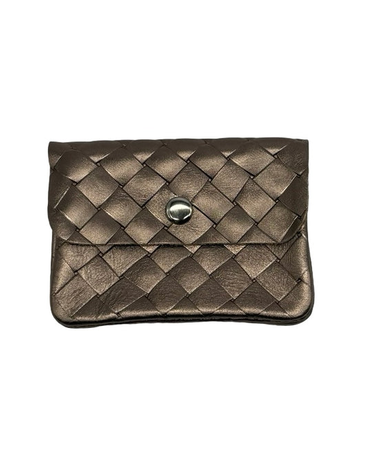 Woven Leather Coin Purse