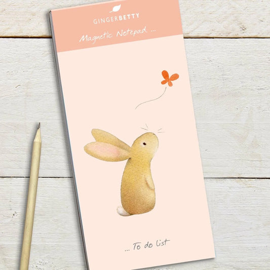 Rabbit & Butterfly Magnetic Notepad