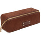 Alice Wheeler Chocolate Faux Suede Small Train Case