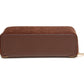 Alice Wheeler Chocolate Faux Suede Small Train Case