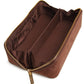 Alice Wheeler Chocolate Faux Suede Small Train Case
