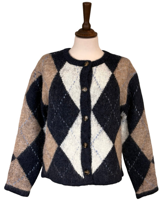 Alicia Argyle Knitted Jacket