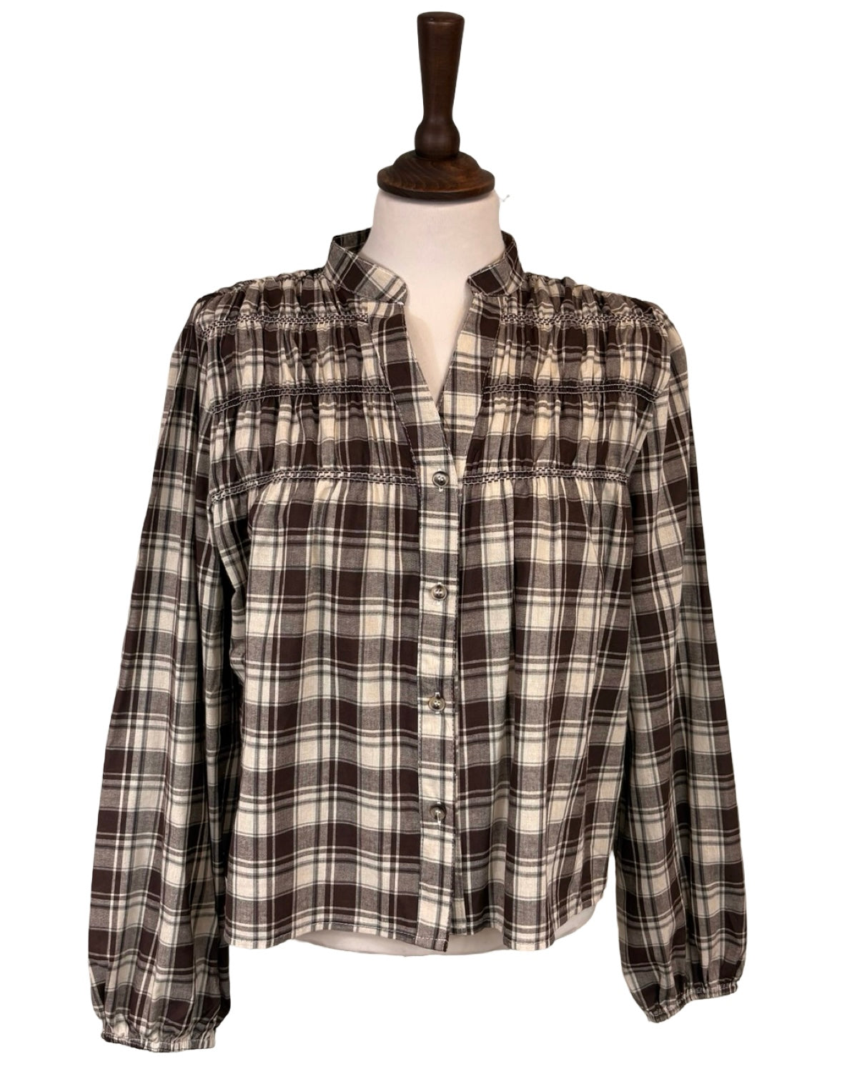 Amber Big Check Blouse