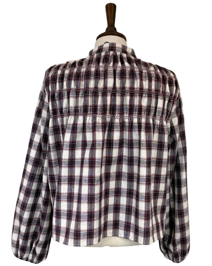 Amber Brushed Cotton Check Blouse