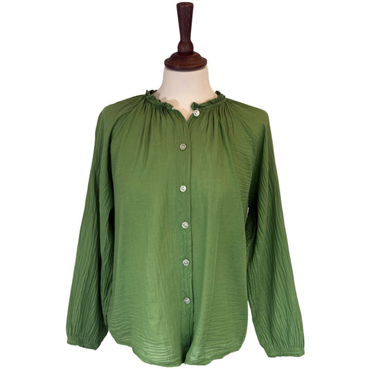 Joy Long Sleeve Frill Blouse