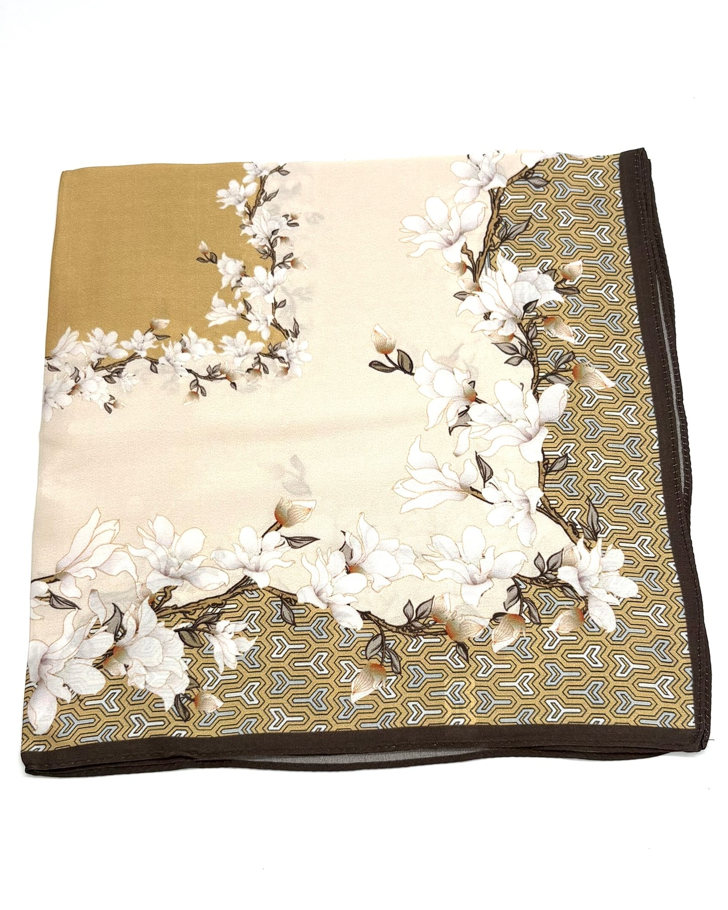 100% Silk Floral Scarf