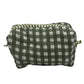 Gingham Trio Vanity Block Print Cosmetic Bags