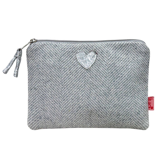 Sparkle Heart Herringbone Purse