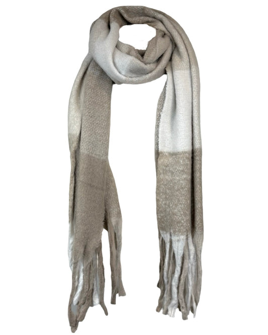Thick Check Tassel Scarf