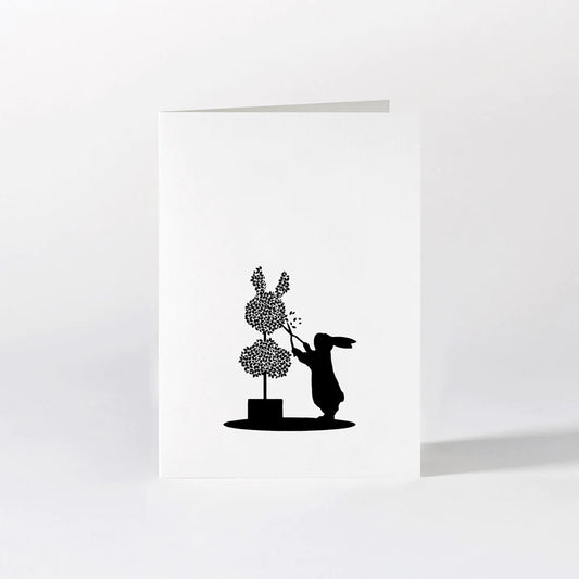 Topiary Rabbit Card