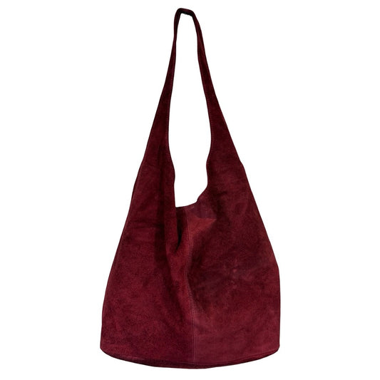 Suede Leather Slouchy Handbag