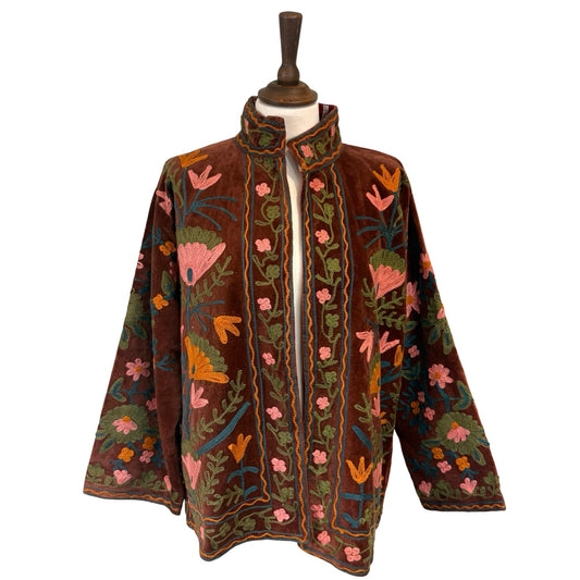 Myra Velvet Embroidered Jacket