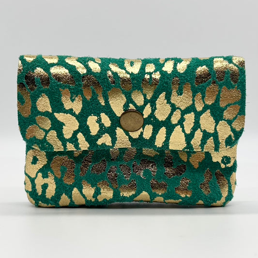 Leather Animal Print Coin Purse