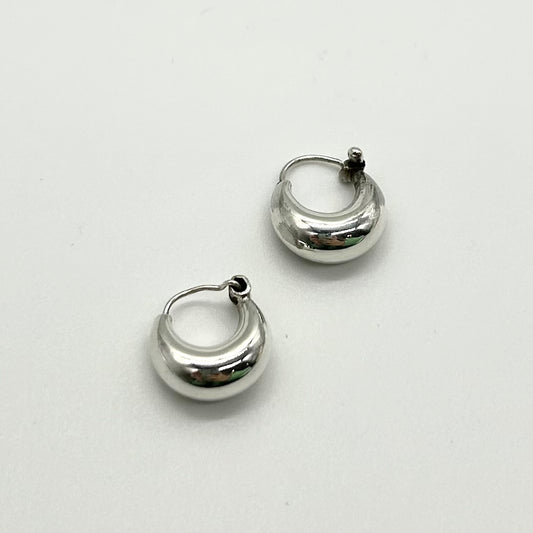 Small Silver Chunky Hoop