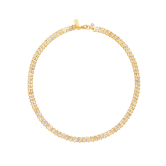 Talis Chains Ridged Tennis Necklace