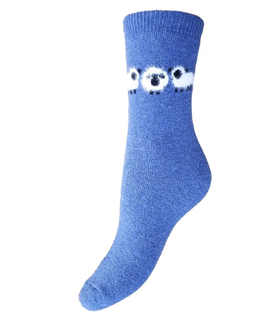 Blue Fluffy Sheep Socks
