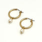 Pearl Drop Hoops