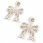 Pearl Bow Beaded Drop Earrings