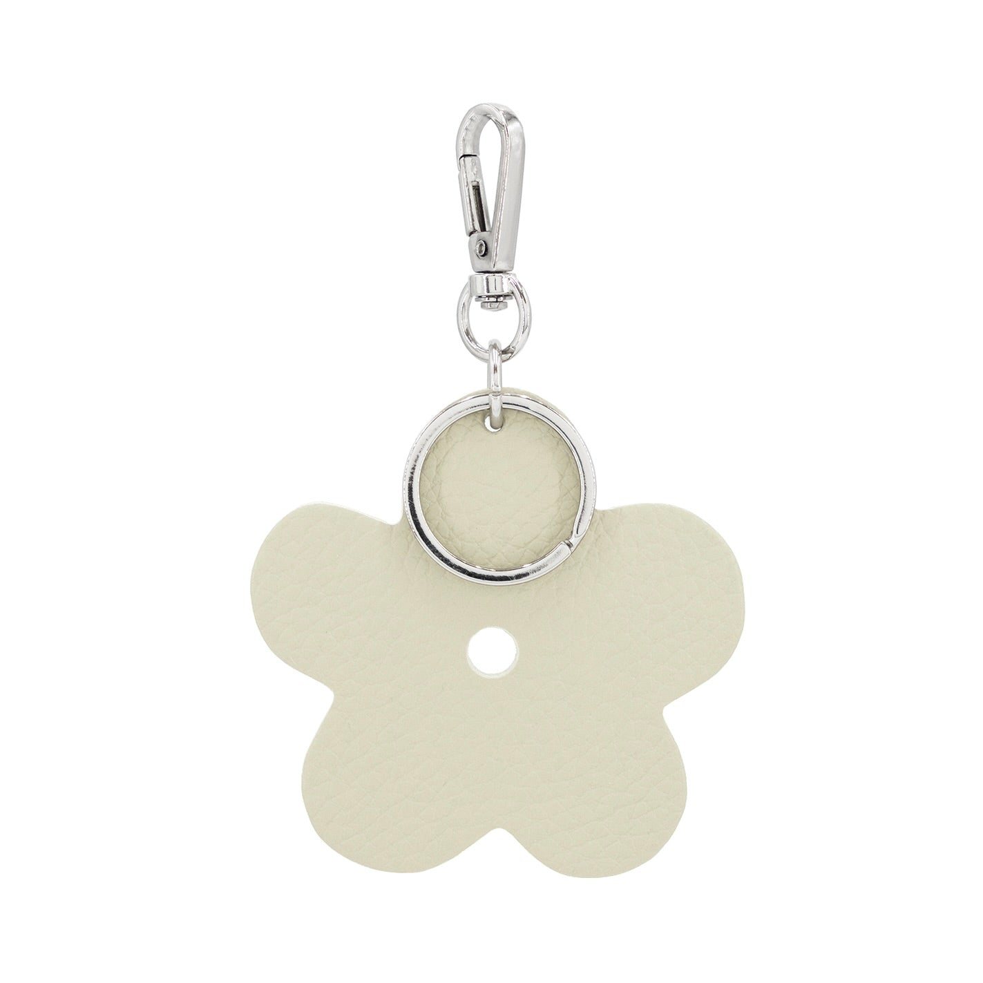 Leather Flower Keyring