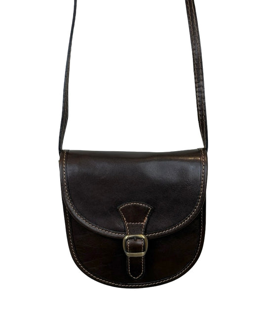 Leather Buckle Crossbody Bag