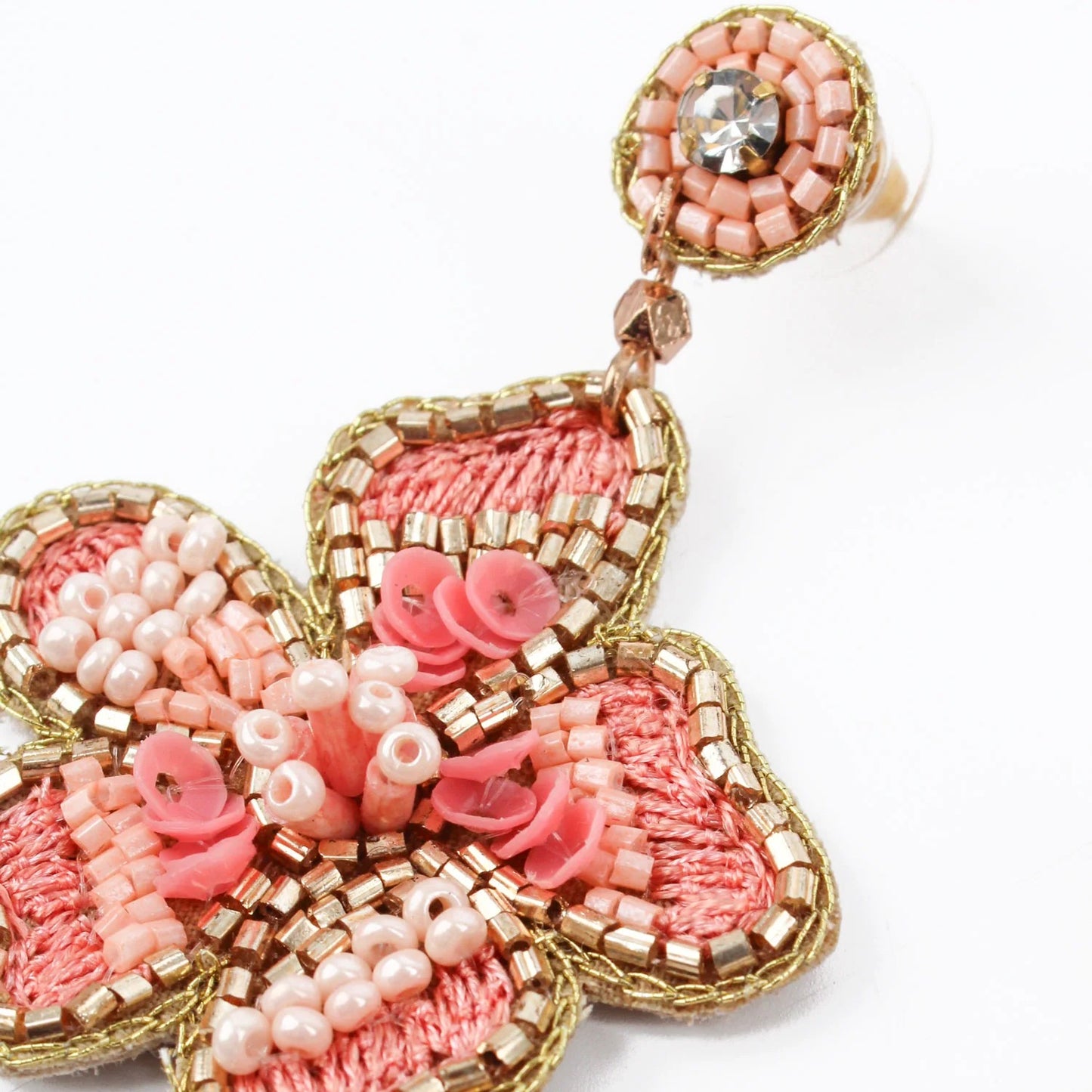 Peach Flower Earring