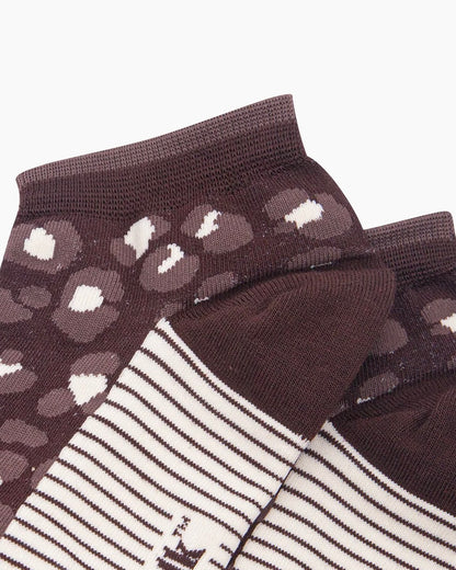 Bamboo Leopard Trainer Socks