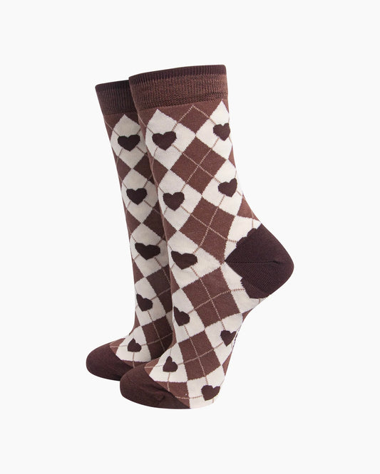 Bamboo Diamond Heart Socks