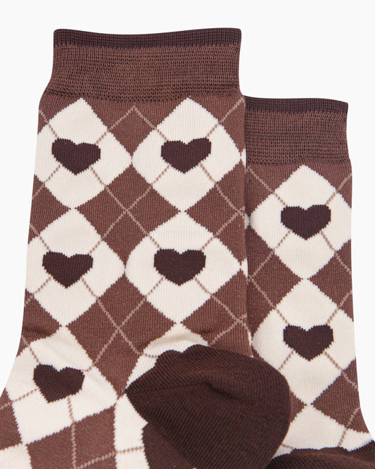 Bamboo Diamond Heart Socks