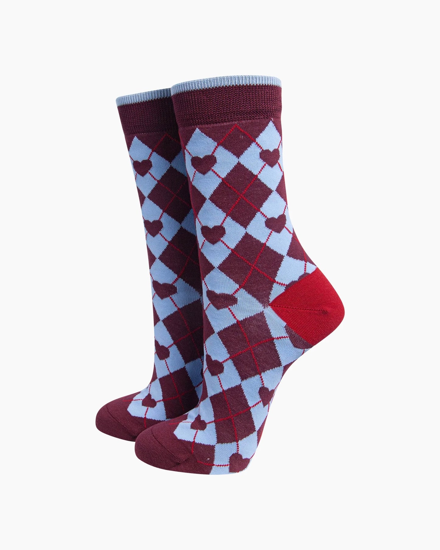 Bamboo Diamond Heart Socks