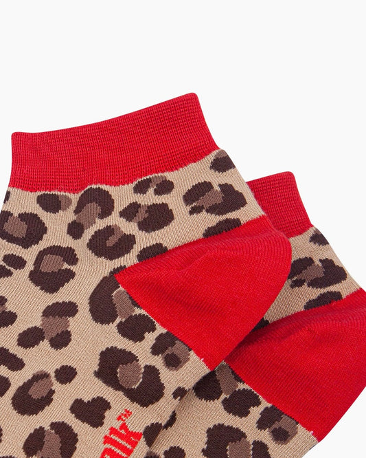 Bamboo Leopard Trainer Socks