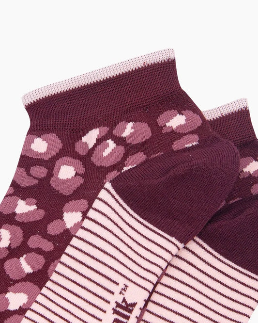 Bamboo Leopard Trainer Socks