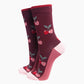 Bamboo Heart Cherry Socks