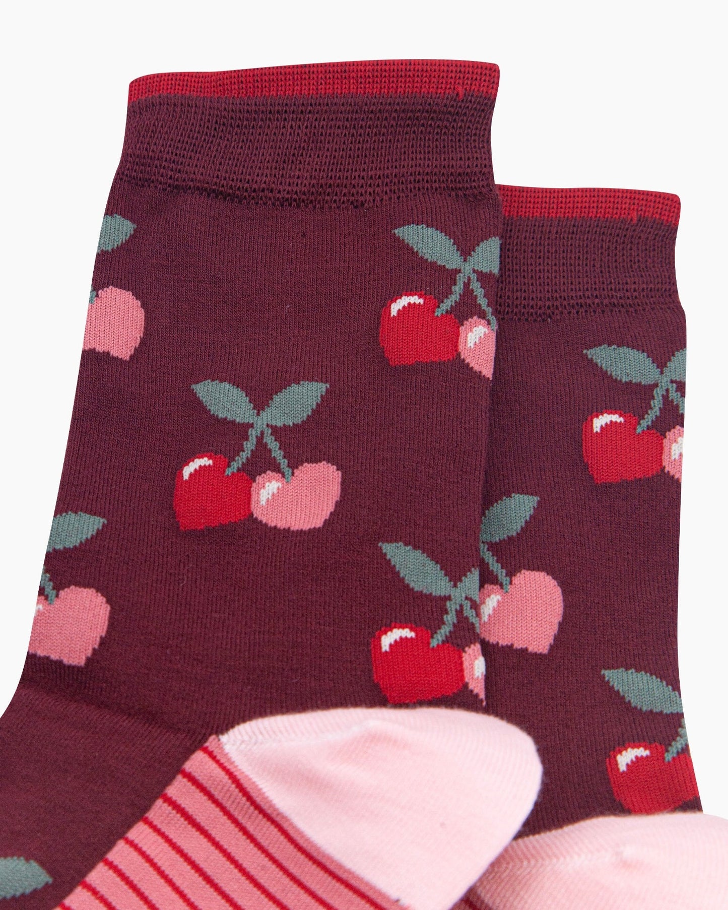 Bamboo Heart Cherry Socks