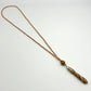 Facetted Glass Bead Chain With Glass Crystal Pendant