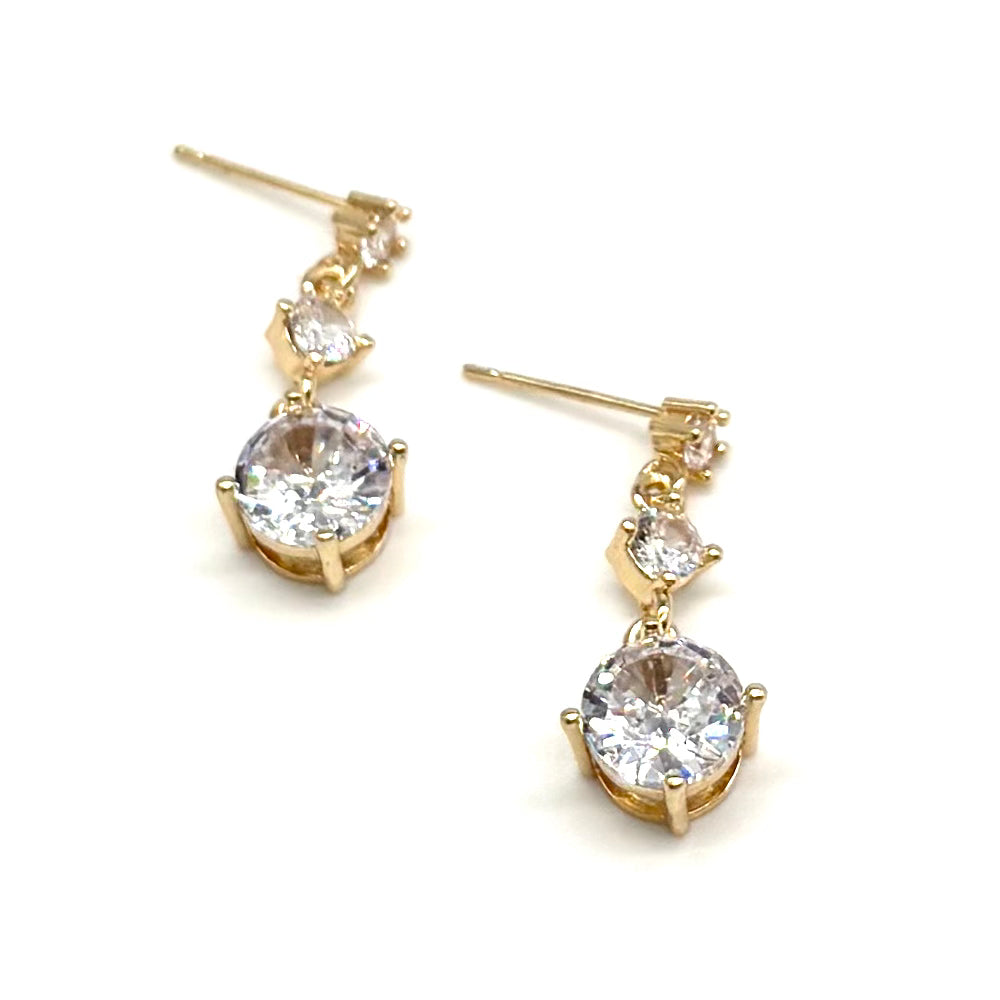Crystal Trilogy Drop Earrings