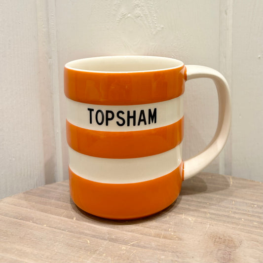 'Topsham' Cornishware Turkish Orange 10oz Mug