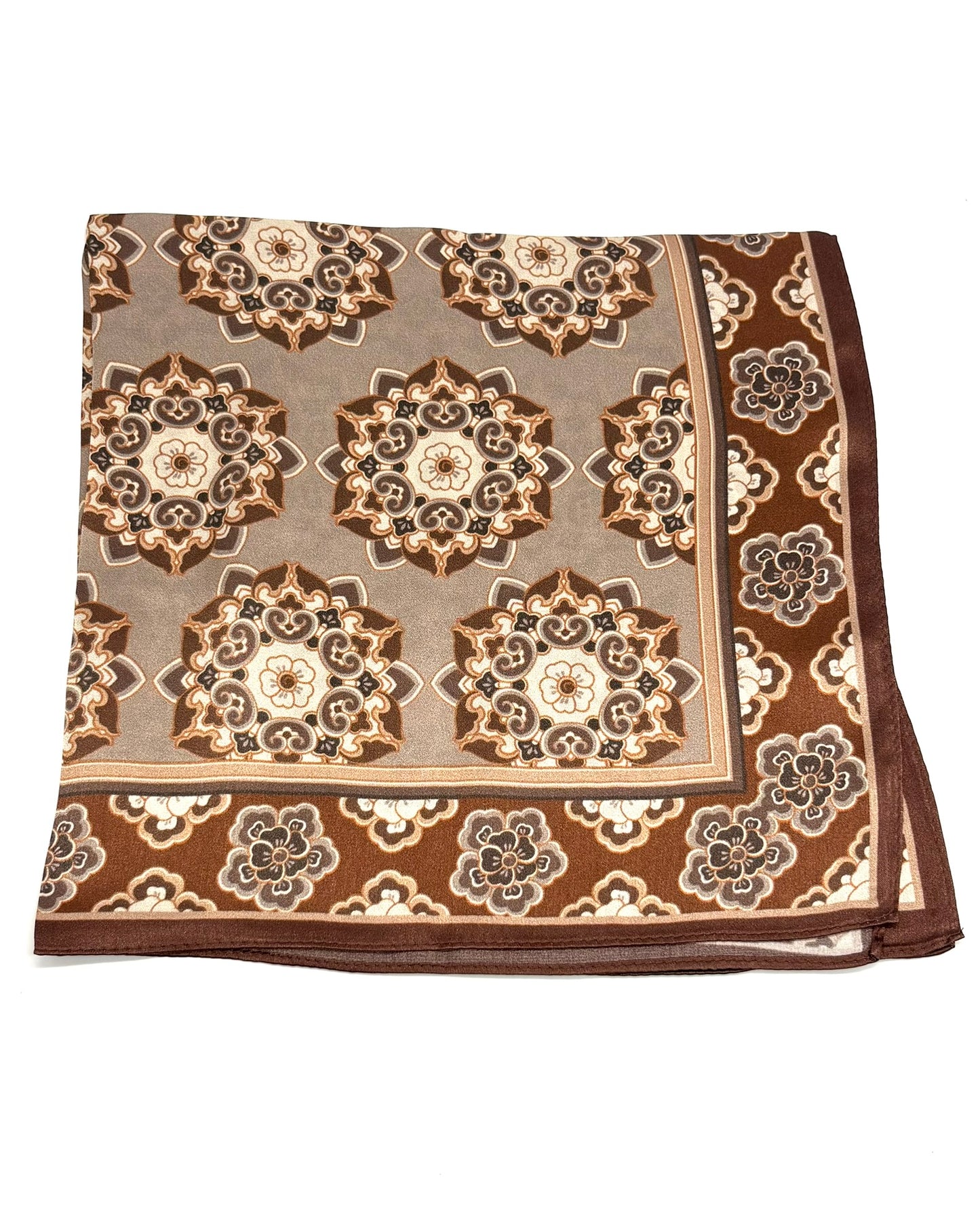 100% Silk Floral Scarf