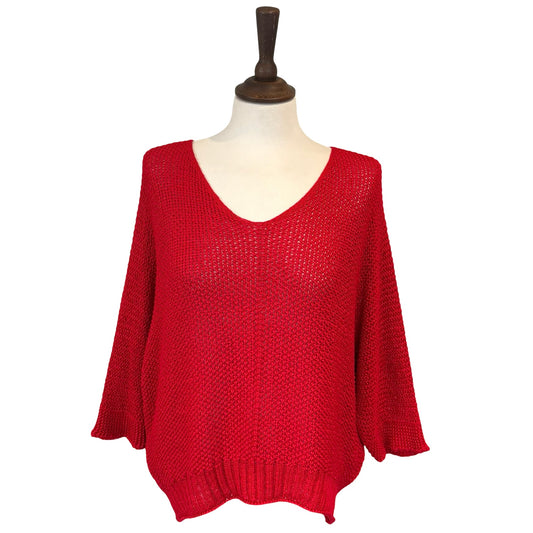 Elsie Mesh Three Quarter Sleeve Top