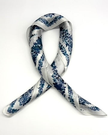 100% Silk Floral Scarf