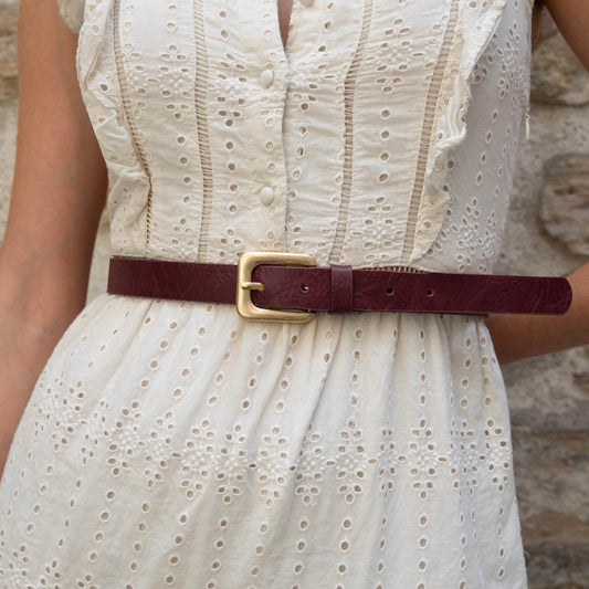 Skinny Gold Buckle Belt